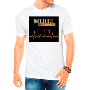 Imagem de Camiseta Masculina Branca Batlefield Hardline Jogos Games - Design Cam