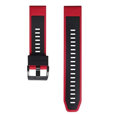 Imagem de DFAMIN Pulseira de silicone esportiva pulseira de pulso para Garmin Fenix 6X 6 Pro 5X 5 Plus 3 HR Smartwatch 22 26mm EasyFit Pulseira de liberação rápida (Cor: Cor J, Tamanho: 22mm Fenix 5 5Plus)