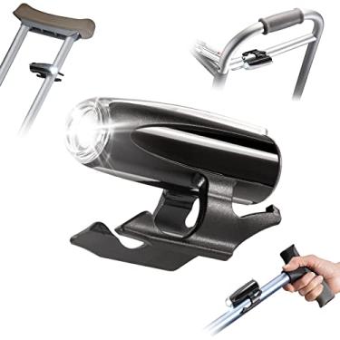 Imagem de Cane Lite Luz de Segurança LED para Caminhada | 100 Lúmens de Fixação de Lanterna de LED Noturna | Suporte de Lanterna Anexável para bengalas, andadores, bastões de caminhada, muletas, cadeiras de rodas, coleiras para cães, correias