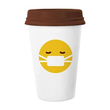 Imagem de Sick Head – Caneca amarela fofa de chat online para café e copo de cerâmica