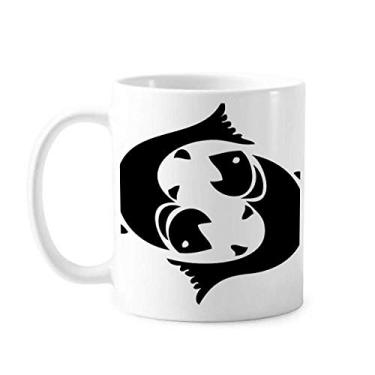 Imagem de Constellation Peixes Signo Zodíaco Caneca Cerâmica Café Porcelana Copo Mesa