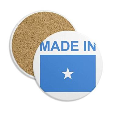 Imagem de Feito na Somália, Country Love Coaster Cup Caneca de mesa Pedra absorvente de proteção de mesa