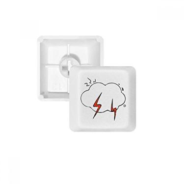 Imagem de Kit de atualização de teclado mecânico PBT com ilustração em nuvem meteorológica