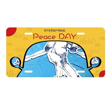 Imagem de DIYthinker Placa de carro com ilustração de snowboard para esportes de inverno, etiqueta para decoração de carro, dia da paz