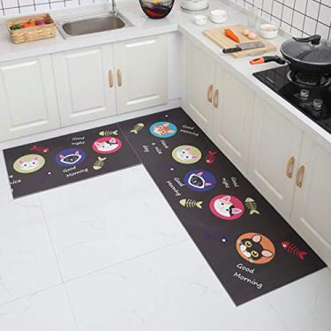 Imagem de Jun Jiale Tapete de cozinha de qualidade premium, tapete antiderrapante de borracha durável, tapete lavável (50,8 x 78,7 cm) Novo animal de bola