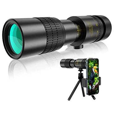 Imagem de Telescópio monocular, 4k 10x300-40mm HD profissional monocular à prova d'água, com suporte para smartphone, clipe de telefone e tripé, para adulto explorar acampamento
