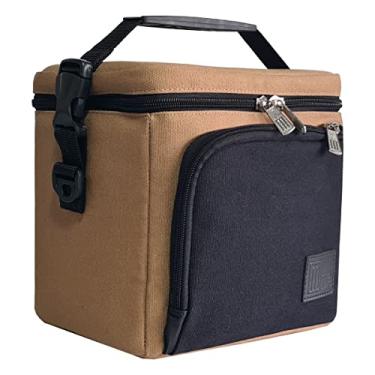 Imagem de Bolsa Térmica Lona Marmita Fitness Lazer Viagem Mid Sport Lancheira Academia 7 L Mille Cor:Cáqui c/Preto