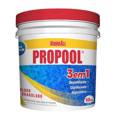 Imagem de Balde cloro granulado Propool 3 em 1 HidroAll - 10 kg