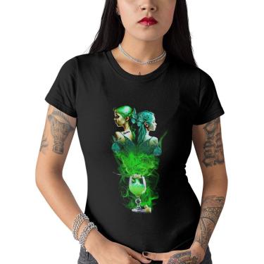 Imagem de Camiseta Feminina Preta Drink Absinto Brisa Fadas Verdes