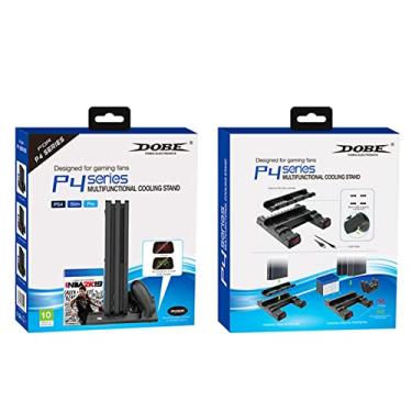 Imagem de Base Vertical Compatível Com Playstation 4 C/ Cooler + Carregador Duplo C/ Led