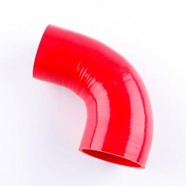 Imagem de JOIUYOLJ Mangueira de cotovelo de redução de 90 graus ID 2 a 5,7 cm (51 mm a 57 mm) para tubo de admissão de ar direto universal Turbo Intercooler reforçado 4 camadas 5,4 mm (90D-ID51-57)