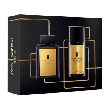 Imagem de Kit Perfume Antonio Banderas Golden Secret - Masculino Eau De Toilette