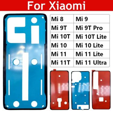 Imagem de Porta da tampa da bateria  Fita adesiva  Xiaomi Mi 8  9  9T  10  10T  11  11T  12 Pro Lite  Nota 10