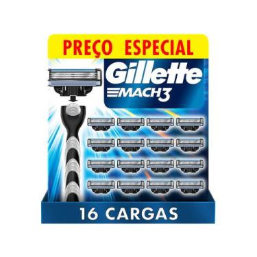 Imagem de Carga Para Aparelho De Barbear Gillette - Mach 3 16 Unidades