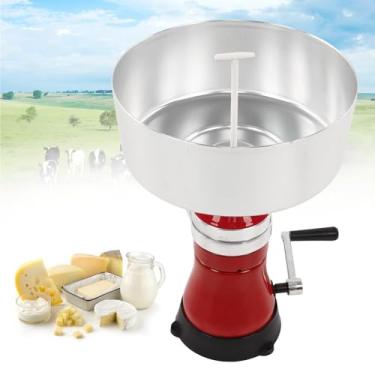 Imagem de Centrífuga Manual De Leite, Separador De Leite De Cabra Em Liga De Alumínio, Tigela Separadora De 12l, Separador De Leite Eficiente Para Uso Em Fazendas Leiteiras Domésticas