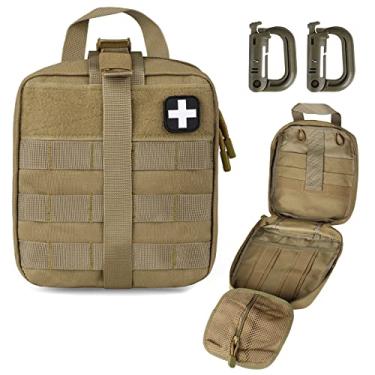 Imagem de LIVANS Bolsa de primeiros socorros 1000D vazia bolsa médica Ifak Molle EMT bolsas rasgadas tático militar trauma emergência médica