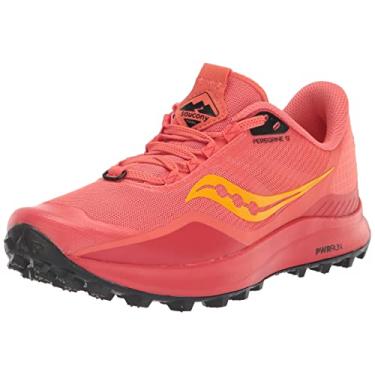 Imagem de Saucony Tênis de Corrida Feminino Peregrine 12 Trail, Coral/Redrock, 6.5