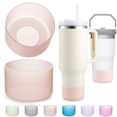 Imagem de Bota de silicone para Stanley Cup 567.0-1,134.0 g, capa inferior para Stanley 590 ml IceFlow Bottles, protetor para Hydroflask 340.2-680.4 g manga de garrafa de água para Stanley Cup acessórios de