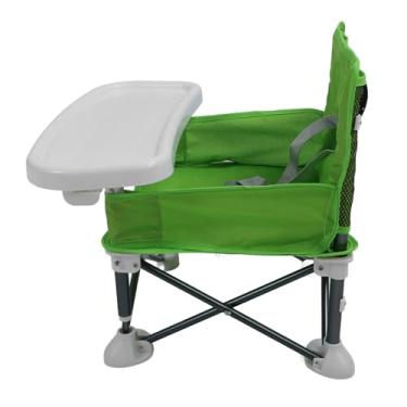Imagem de Reforço de bebê Dobrável Portátil para Refeições Ao Ar Livre e Lazer na Praia, Cadeira Infantil Compacta e Leve para Viagens, Material Resistente à água (Verde)