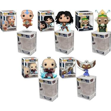 Imagem de Funko Pop Avatar: The Last Airbender + Protetor: ATLA Pop! Boneco de vinil de animação (conjunto de presente de colecionador com caixa protetora ToyBop) (conjunto de 5: Aang, Azula, Iroh, King Bumi,