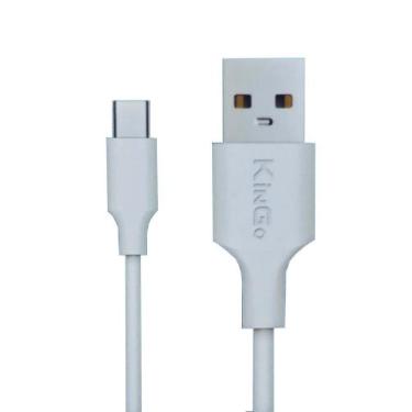Imagem de Cabo Usb C Longo 2 Metros Branco Reforçado Kingo (android)