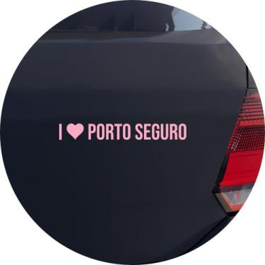Imagem de Adesivo de Carro Eu amo Porto Seguro - I Love Porto Seguro - Cor Verde