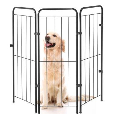 Imagem de Cercado Grande Dobrável 98cm Pet Portátil de Segurança Preto - Utility