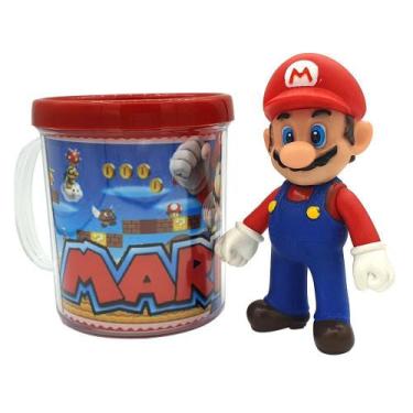 Imagem de Boneco Super Mario Caneca Decoração De Quarto Do Video Game - Nintendo