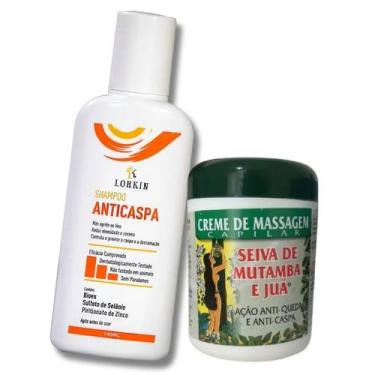 Imagem de Shampoo Anticaspa 140ml e Creme de MASSAGEM Capilar Seiva Mutamba e Ju