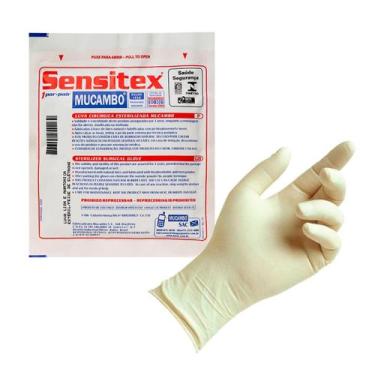 Imagem de Luva Cirúrgica Estéril Sensitex de Látex com Pó Bioabsorvível Mucambo,