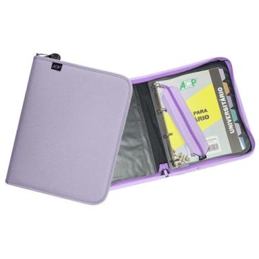 Imagem de Caderno Fichario Argolado Universitário + Bloco 6 Divisória e Estojo -