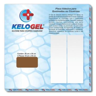 Imagem de PLACA DE SILICONE QUEIMADOS E CICATRIZ 20CMx30CM KELOGEL
