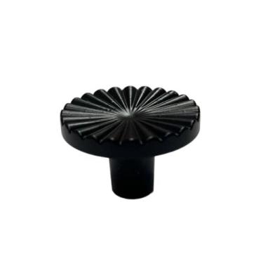 Imagem de Kit 2 Puxador botão flor para móveis - Telis Ferragens, PRETO FOSCO