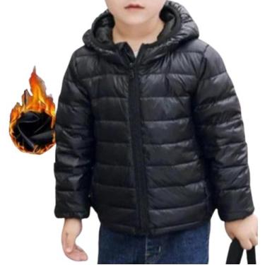Imagem de jaqueta boboajco infantil forrada moda outono inverno capuz removível 