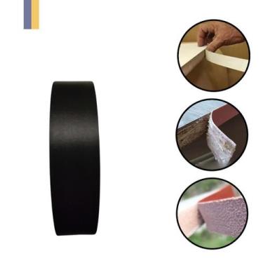 Imagem de Fita Pvc De Borda Para Mdf Preto Tx 45mm X 20m Acabamento Resistente R
