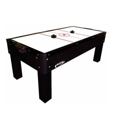 Imagem de MESA DE AERO HOCKEY PRETA 1048 + 2 Rebatedores + 2 Discos - MODELO 104