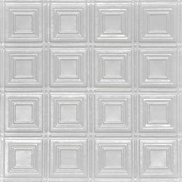 Imagem de Shanko SKPC204 5th Avenue - Azulejo de metal estampado para teto de estanho (capas/48 pés quadrados), branco casca de ovo, pacote com 12