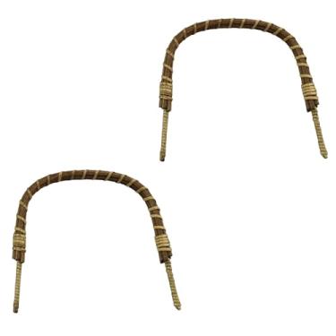Imagem de LQ Industrial 2 peças de bule de chá marrom fervente, alça de vime, peça de substituição dobrável para panela de cerâmica, bule de chá, bule de vidro, bule de chá de assobio, bule fundido