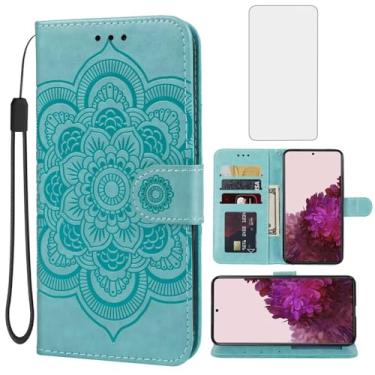 Imagem de Bohefo Capa para Galaxy S22 Plus, capa carteira para Samsung S22+ SM-S906U com protetor de tela de vidro temperado, capa flip de couro com suporte para cartão de crédito para Samsung Galaxy S22+ 5G