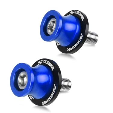 Imagem de R QIANKONG M8X1.5 S1000R S1000RR Deslizadores de braço oscilante, bobinas de braço oscilante, parafuso de suporte de braço oscilante CNC compatível com S1000R S1000RR 2009-2023 (azul)