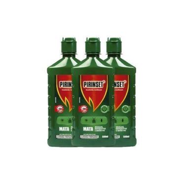 Imagem de Kit 3 Inseticida Multiação Eliminação Mosquito 500ml - Pirinset
