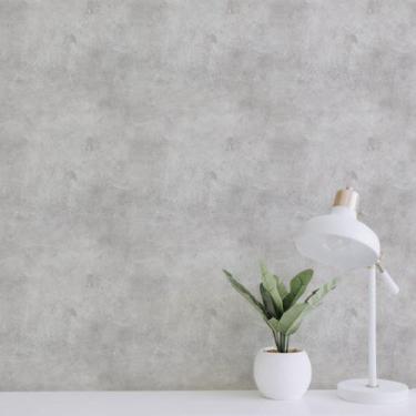 Imagem de Papel De Parede Adesivo Cimento Queimado Cinza Claro Rolo 3m. - Leliz 