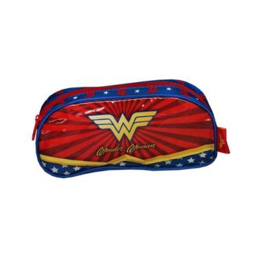 Imagem de Estojo Escolar Infantil Mulher Maravilha Liga Da Justiça Dc - luxcel, 