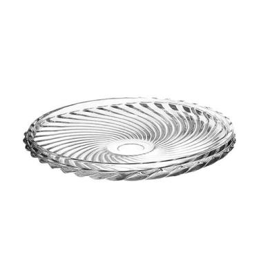 Imagem de Centro de Mesa Bandeja Redonda de Vidro Fruteira Moglia 31,5cm Hauskra