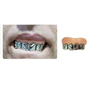 Imagem de Fantasia Dentes Dentadura pratas estilo Rapper Hip Hop-2un - Lynx prod