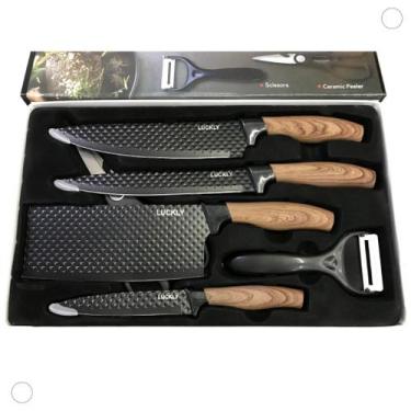 Imagem de Super Kit Churrasco Profissional De Inox 6 Peças Gourmet - SWEET HOME