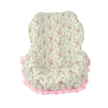 Imagem de Capa para bebe conforto básico - floral bege - ALAN PIERRE BABY