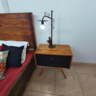 Imagem de mesa de cabeceira/ mesinha lateral retrô - Ramos Marcenaria 