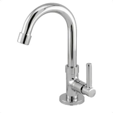 Imagem de Torneira Banheiro Lavabo Lavatorio Cuba Pia 1/4 Volta Cromada Bica Bai