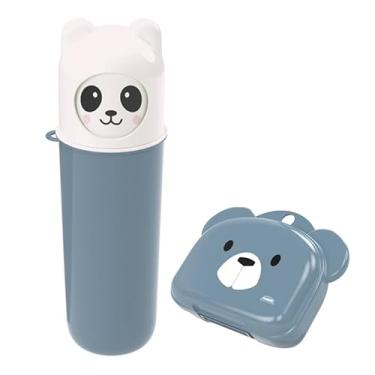 Imagem de Kit Porta Escova Dentes Estojo Lapis + Saboneteira Infantil (Panda)